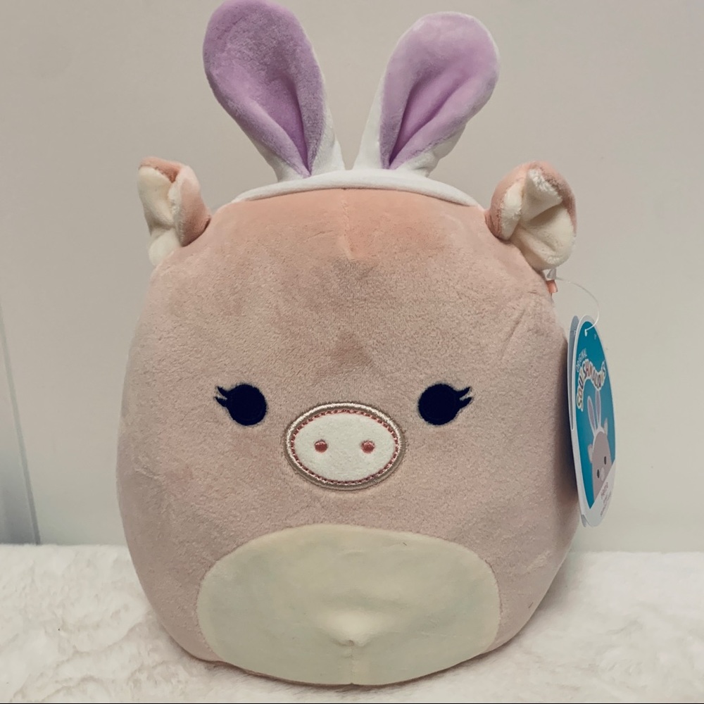 Squishmallow Hettie Pig 🐷, Easter 🐣 Spring 🌸, Bunny Ears, 8” New